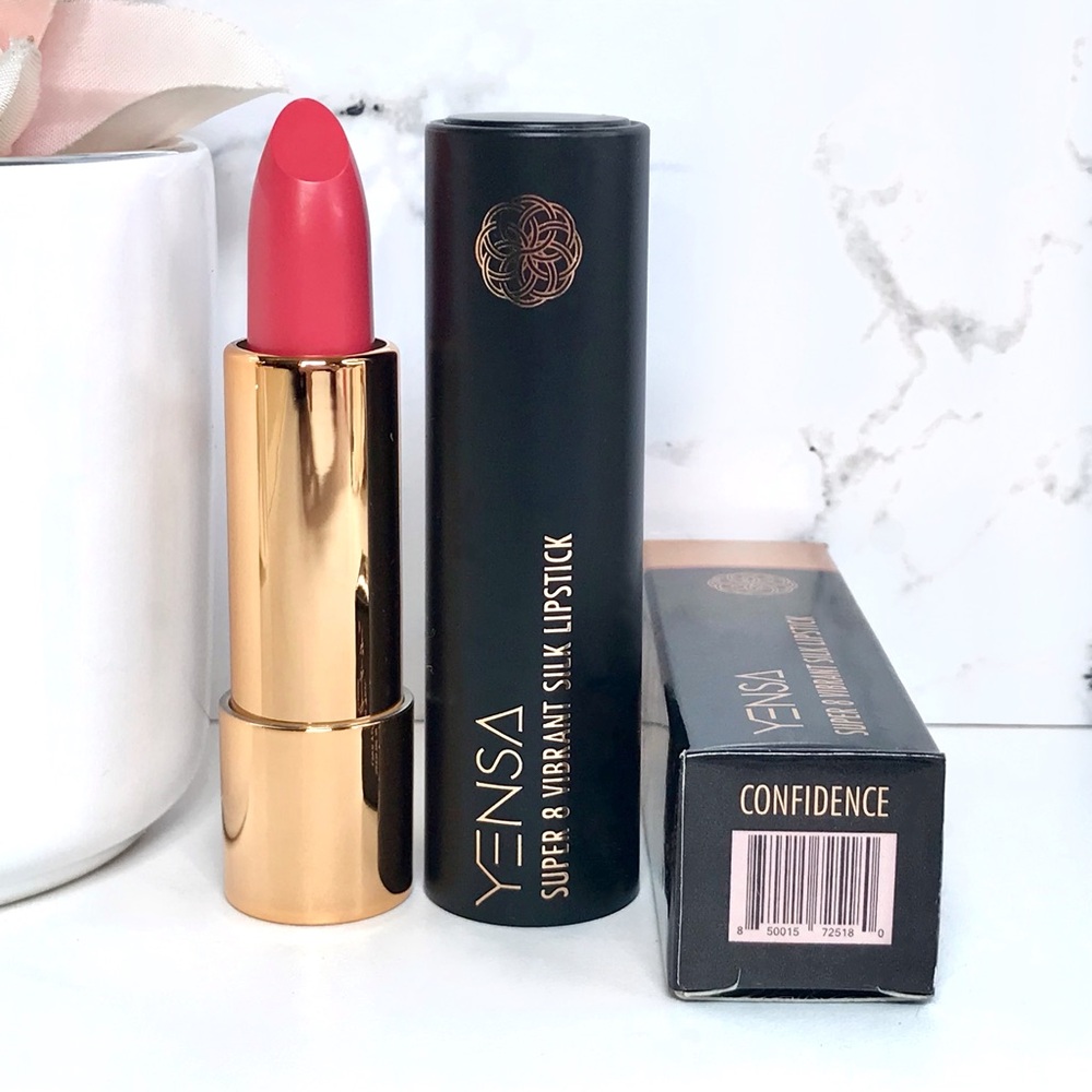 💜 2/$29! YENSA Beauty Super 8 Vibrant Silk Lipstick in CONFIDENCE Coral *BNIB
